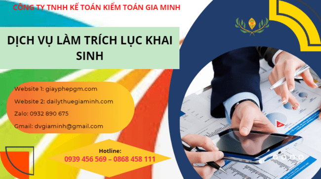 Dịch vụ trích lục khai sinh uy tín, nhanh tại TPHCM 