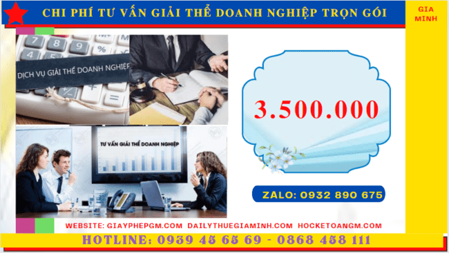 Giải thể doanh nghiệp tại Hòa Bình tốn bao nhiêu tiền