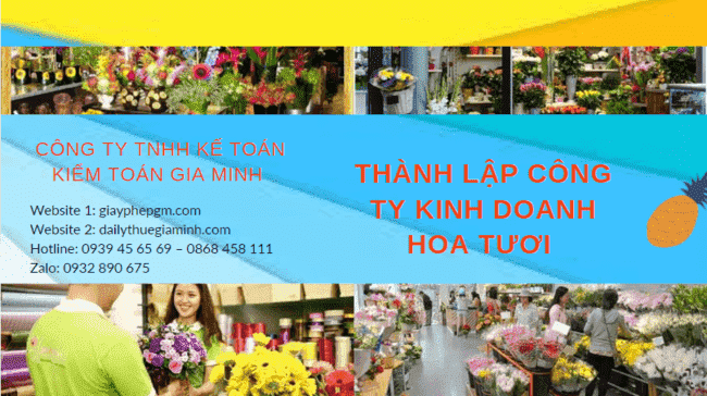Hồ sơ thành lập công ty kinh doanh hoa tươi tại Bình Định