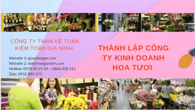Hồ sơ thành lập công ty kinh doanh hoa tươi tại Bình Dương