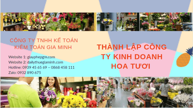 Hồ sơ thành lập công ty kinh doanh hoa tươi tại Bình Thuận