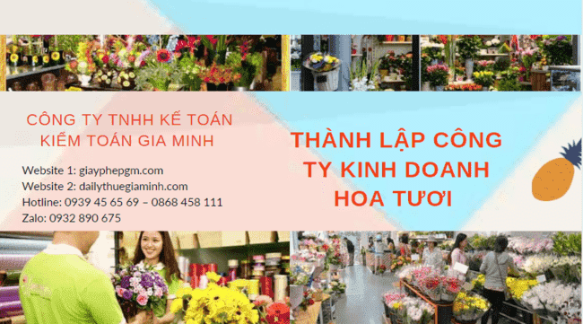 Hồ sơ thành lập công ty kinh doanh hoa tươi tại Đắk Lắk