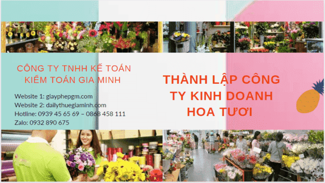Hồ sơ thành lập công ty kinh doanh hoa tươi tại Đắk Nông