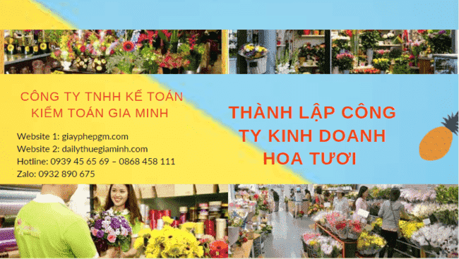 Hồ sơ thành lập công ty kinh doanh hoa tươi tại Gia Lai