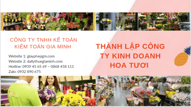 Hồ sơ thành lập công ty kinh doanh hoa tươi tại Hậu Giang
