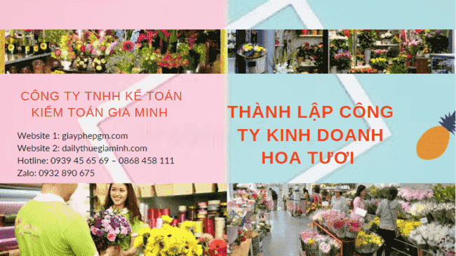 Hồ sơ thành lập công ty kinh doanh hoa tươi tại Lâm Đồng