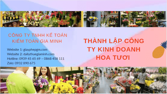 Hồ sơ thành lập công ty kinh doanh hoa tươi tại Long An
