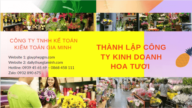 Hồ sơ thành lập công ty kinh doanh hoa tươi tại Nghệ An