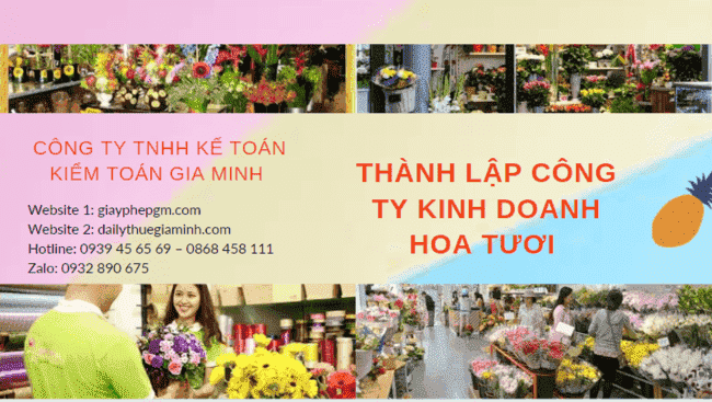 Hồ sơ thành lập công ty kinh doanh hoa tươi tại Ninh Thuận
