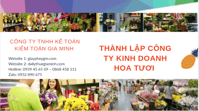 Hồ sơ thành lập công ty kinh doanh hoa tươi tại Phú Quốc
