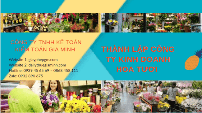 Hồ sơ thành lập công ty kinh doanh hoa tươi tại Thành Phố Hưng Yên