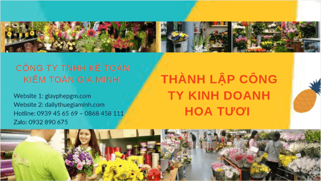 Hồ sơ thành lập công ty kinh doanh hoa tươi tại Quận Ninh Kiều
