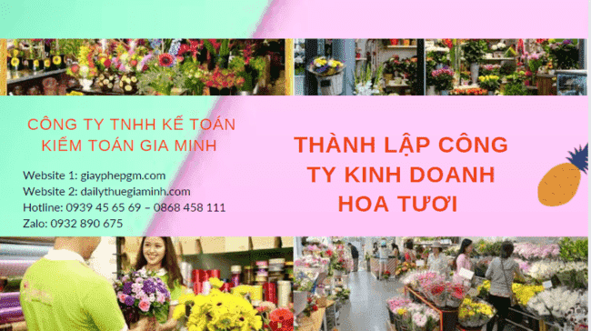 Hồ sơ thành lập công ty kinh doanh hoa tươi tại Vũng Tàu