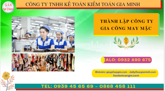 Kinh nghiệm thành lập công ty gia công may mặc tại Bình Định