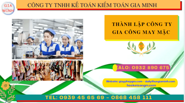 Kinh nghiệm thành lập công ty gia công may mặc tại Bình Dương