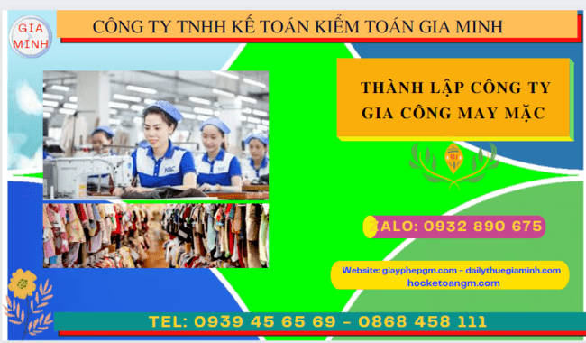 Kinh nghiệm thành lập công ty gia công may mặc tại Đồng Tháp