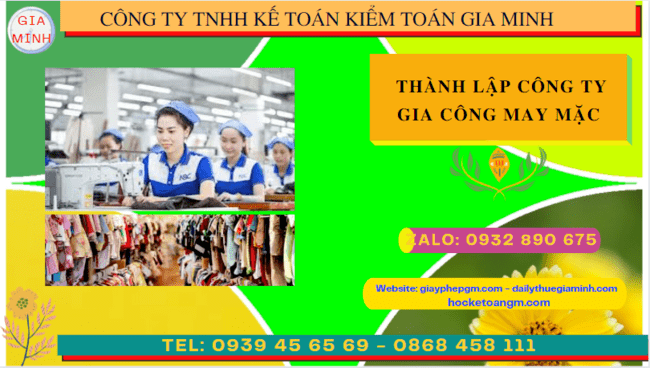 Kinh nghiệm thành lập công ty gia công may mặc tại Hậu Giang