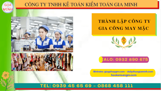 Kinh nghiệm thành lập công ty gia công may mặc tại Lâm Đồng