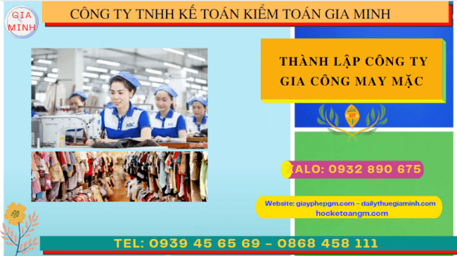 Kinh nghiệm thành lập công ty gia công may mặc tại Long An