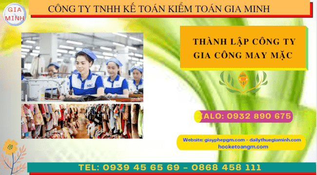 Kinh nghiệm thành lập công ty gia công may mặc tại Thanh Hóa