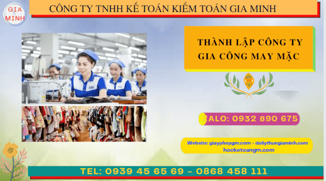 Kinh nghiệm thành lập công ty gia công may mặc tại Tiền Giang