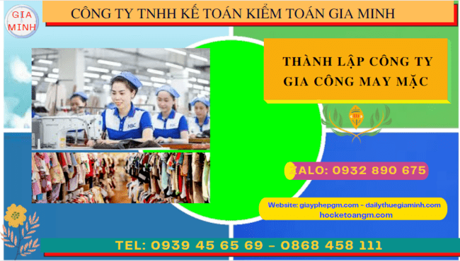 Kinh nghiệm thành lập công ty gia công may mặc tại Trà Vinh