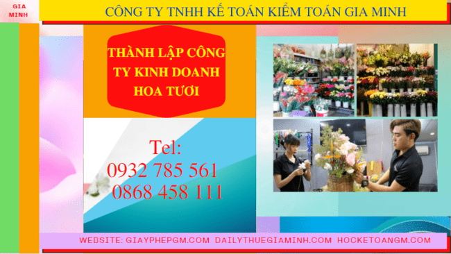 Quy trình thành lập công ty kinh doanh hoa tươi tại Bình Dương