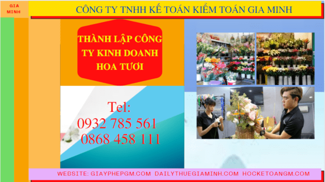 Quy trình thành lập công ty kinh doanh hoa tươi tại Bình Phước