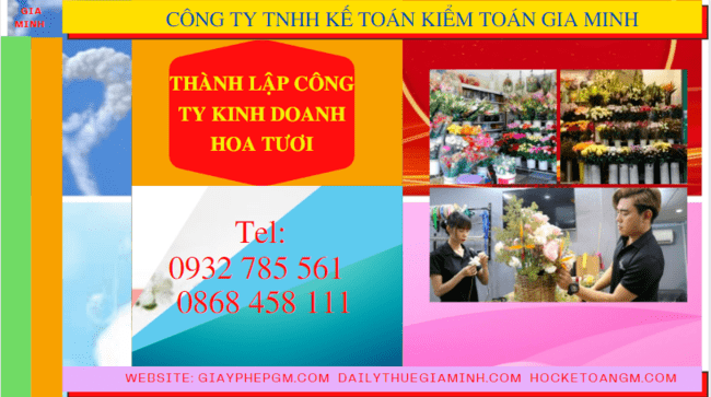 Quy trình thành lập công ty kinh doanh hoa tươi tại Đồng Nai
