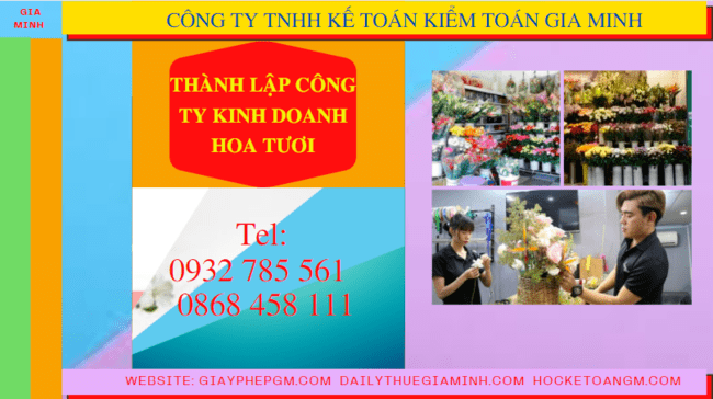 Quy trình thành lập công ty kinh doanh hoa tươi tại Gia Lai