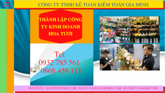 Quy trình thành lập công ty kinh doanh hoa tươi tại Hải Dương