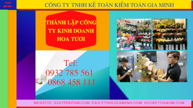 Quy trình thành lập công ty kinh doanh hoa tươi tại Lâm Đồng