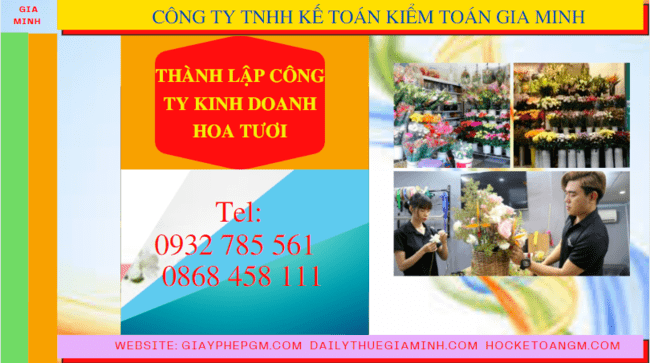 THÀNH LẬP CÔNG TY KINH DOANH HOA TƯƠI TẠI NINH BÌNH 6 Quy trình thành lập công ty kinh doanh hoa tươi tại Ninh Bình