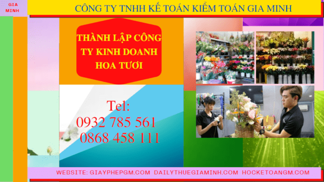 Quy trình thành lập công ty kinh doanh hoa tươi tại Phú Yên