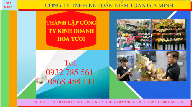 Quy trình thành lập công ty kinh doanh hoa tươi tại Quảng Nam