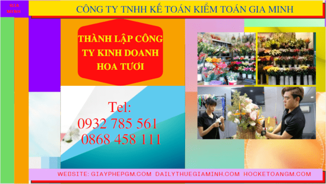 Quy trình thành lập công ty kinh doanh hoa tươi tại Tây Ninh