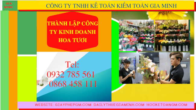 Quy trình thành lập công ty kinh doanh hoa tươi tại Thành Phố Hưng Yên