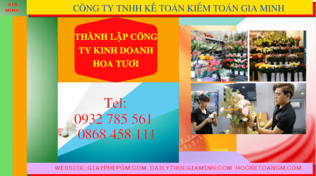 Quy trình thành lập công ty kinh doanh hoa tươi tại Thừa Thiên Huế