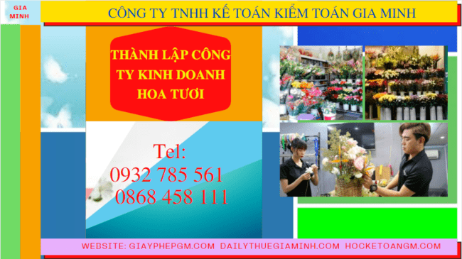 Quy trình thành lập công ty kinh doanh hoa tươi tại TP Hồ Chí Minh