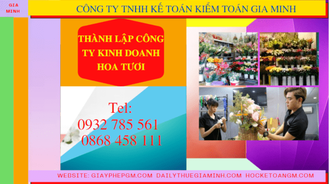 Quy trình thành lập công ty kinh doanh hoa tươi tại Vũng Tàu