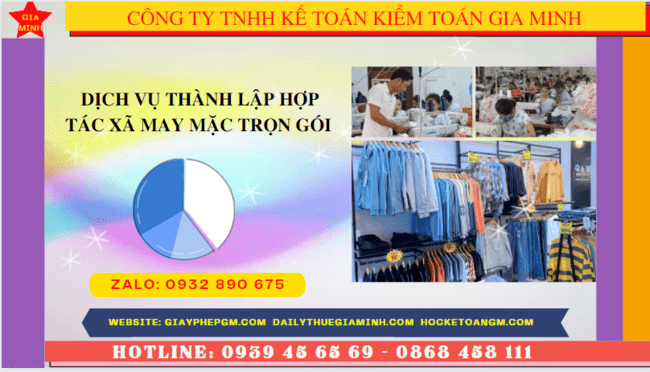 Quy trình thành lập hợp tác xã may mặc tại Bạc Liêu