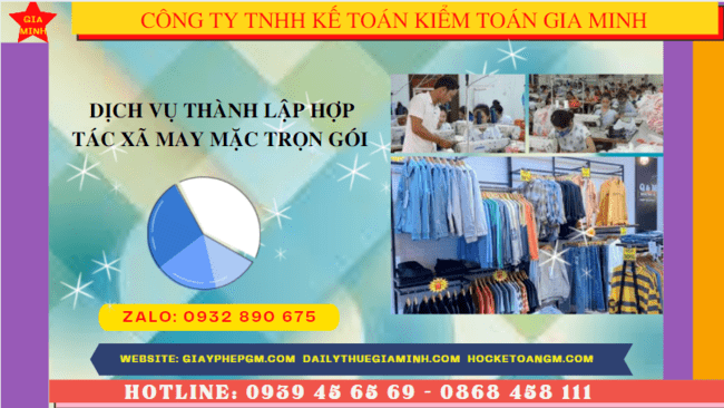 Dịch vụ thành lập hợp tác xã may mặc trọn gói tại bến tre 4 Quy trình thành lập hợp tác xã may mặc tại Bến Tre
