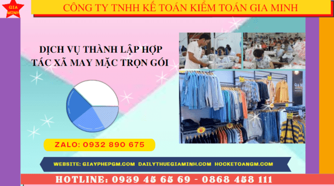 Quy trình thành lập hợp tác xã may mặc tại Đồng Tháp