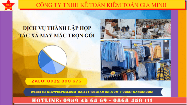 Dịch vụ thành lập hợp tác xã may mặc trọn gói tại Tiền Giang - nhanh chóng 4 Quy trình thành lập hợp tác xã may mặc tại Tiền Giang