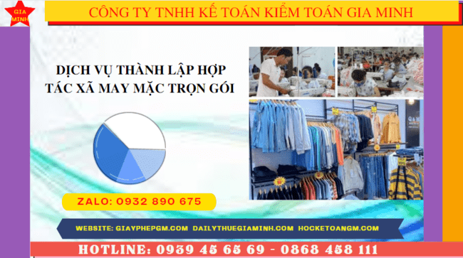 Quy trình thành lập hợp tác xã may mặc tại Thành phố Châu Đốc