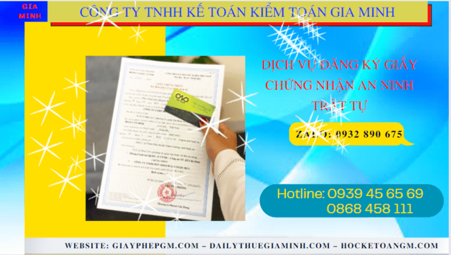 DỊCH VỤ ĐĂNG KÝ GIẤY CHỨNG NHẬN AN NINH TRẬT TỰ TẠI HÀ NAM 4 Dịch vụ đăng ký giấy chứng nhận an ninh trật tự tại Hà Nam