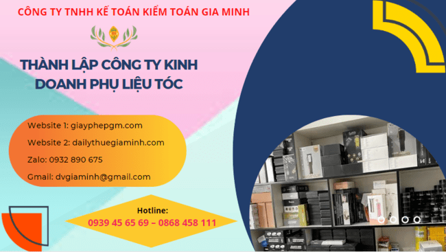 Thành lập công ty kinh doanh phụ liệu tóc tại bến tre 4 Thành lập doanh nghiệp kinh doanh phụ liệu tóc tại Bến Tre