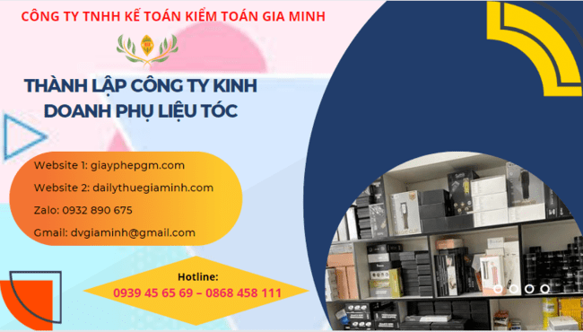 Thành lập công ty kinh doanh phụ liệu tóc tại đồng tháp 4 Thành lập doanh nghiệp kinh doanh phụ liệu tóc tại Đồng Tháp
