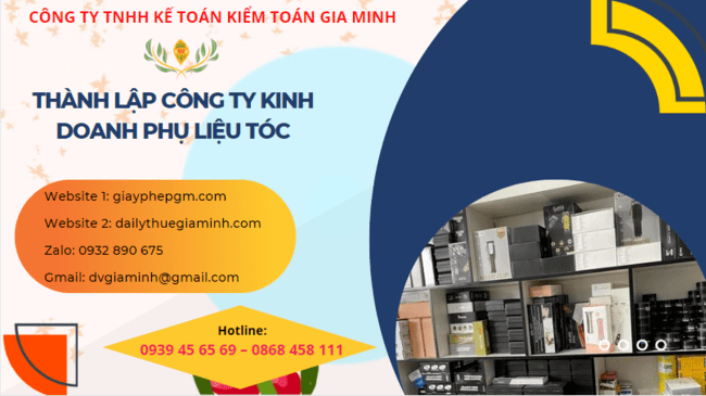 Thành lập doanh nghiệp kinh doanh phụ liệu tóc tại Thành phố Châu Đốc