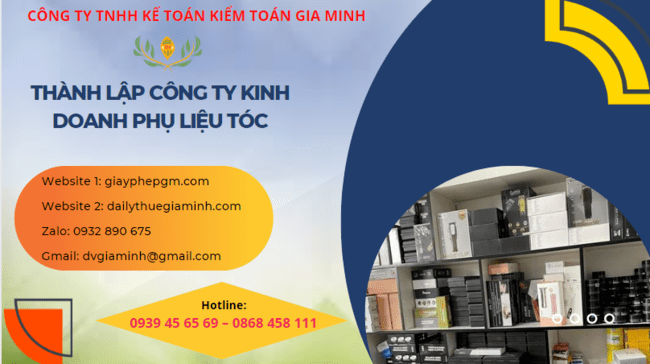 Thành lập công ty kinh doanh phụ liệu tóc tại trà vinh 4 Thành lập doanh nghiệp kinh doanh phụ liệu tóc tại Trà Vinh